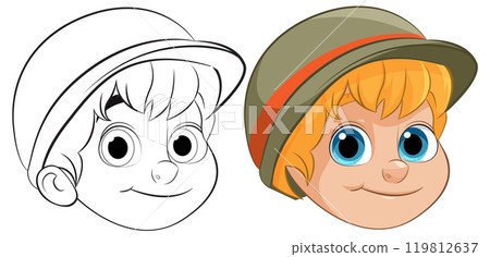 Smiling Boy with Hat 119812637