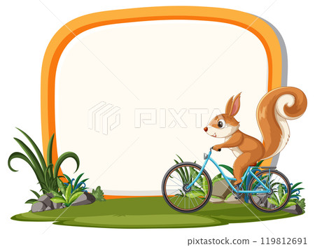 Squirrel Riding a Bicycle Adventure 119812691