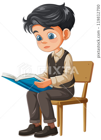 Young Boy Reading a Book Young Boy Reading a Book 119812700