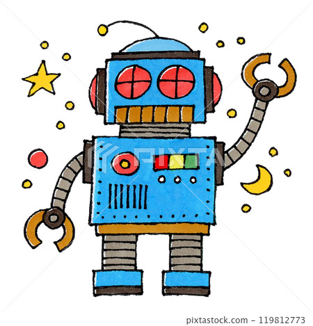 多彩復古機器人 119812773