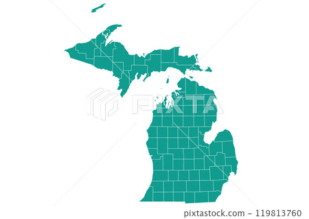 Michigan administrative map. counties map of Michigan, blank Map, empty map of Michigan Michigan administrative map. counties map of Michigan, blank Map, empty map of Michigan 119813760