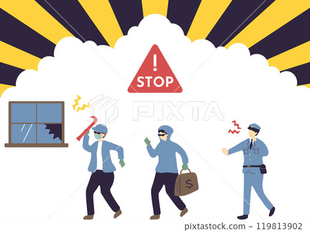 Police officers and criminals Police officers and criminals 119813902