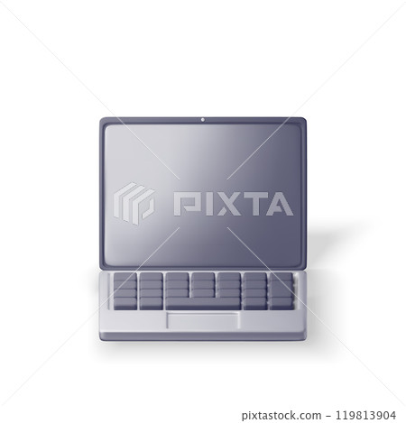 3D cartoon laptop computer isolated. 3D cartoon laptop computer isolated. 119813904