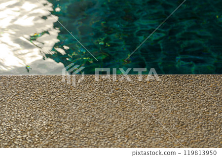 Marble floor of swimming pool with customizable space for text or ideas. Marble floor of swimming pool with customizable space for text or ideas. 119813950