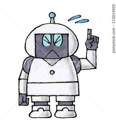 Troubled robot character Troubled robot character 119814000