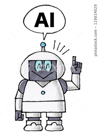 機器人角色與 AI 語音氣泡 119814029