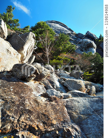 【山中風光】山梨縣金峰山攀登、巨石 119814988