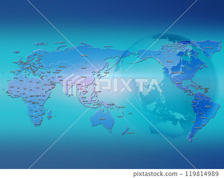 世界地圖地球BG背景圖像城市國家 119814989