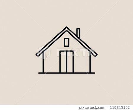 Simple home button icon - for website and app navigation Simple home button icon - for website and app navigation 119815192