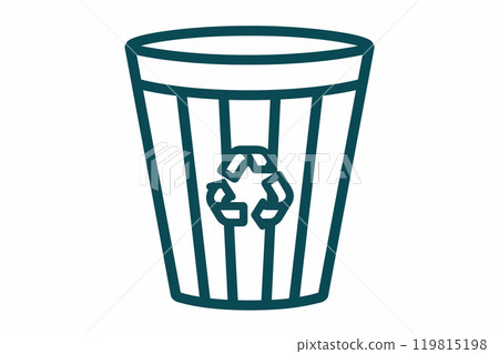 簡單的垃圾圖示-設計用於指示刪除或處置 簡單的垃圾圖示-設計用於指示刪除或處置 119815198