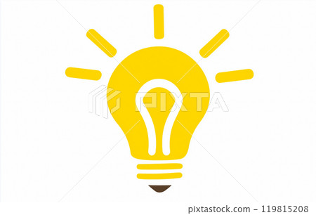 Simple light bulb icon - idea or inspiration concept 119815208