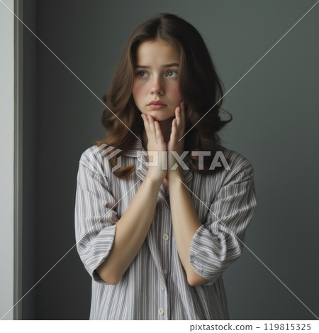 Young sad girl Young sad girl 119815325