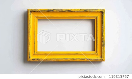 黃色簡單框架 119815767