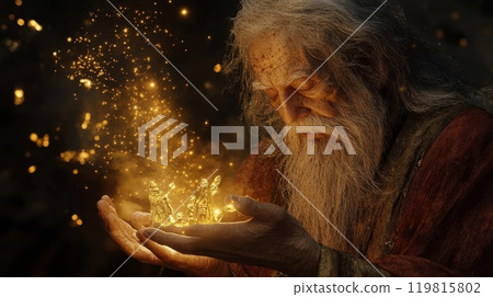 White-haired wizard 119815802