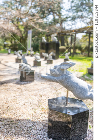 Rabbits at Izumo Taisha Shrine, Izumo City, Shimane Prefecture Rabbits at Izumo Taisha Shrine, Izumo City, Shimane Prefecture 119815844
