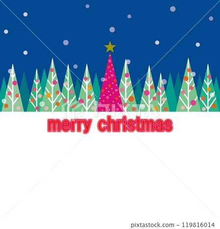 Merry Christmas Christmas tree Snow scenery 119816014