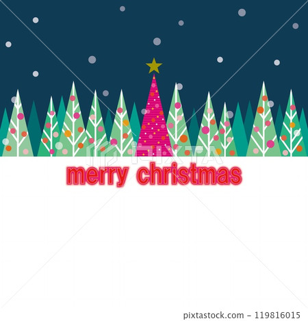 Merry Christmas Christmas tree Snow scenery Merry Christmas Christmas tree Snow scenery 119816015