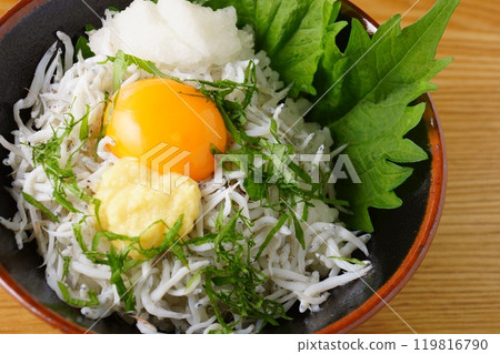 在米飯上炒香菇 119816790