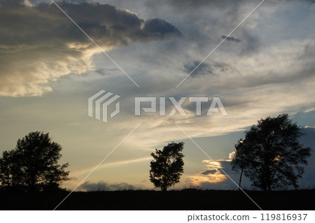 Dusk ranch in the evening 119816937