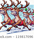 Reindeer training hard for Christmas 119817096
