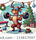 Reindeer training for Christmas 119817097