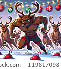 Reindeer training for Christmas 119817098