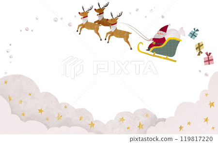 Christmas background frame illustration with glittering pearls and stars 119817220
