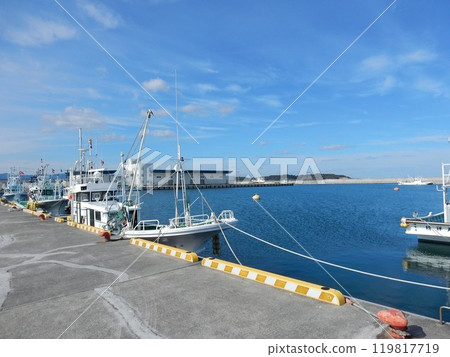 A panoramic view of Uketo Fishing Port in Namie Town, Fukushima Prefecture A panoramic view of Uketo Fishing Port in Namie Town, Fukushima Prefecture 119817719