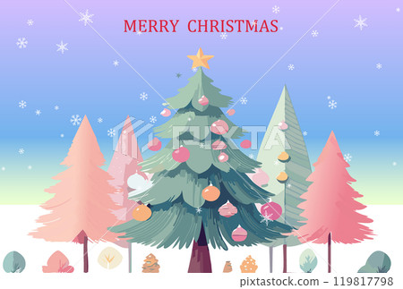 Christmas card illustration Merry Christmas 119817798