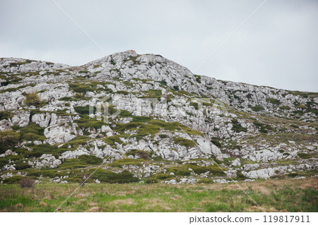 Beautiful scenery on the top of the mountain and sky with clouds 119817911