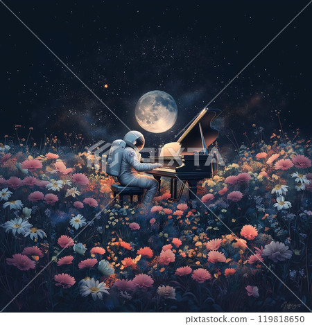 astronaut pianist in space 119818650