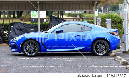 Blue domestic sports car image 119818827