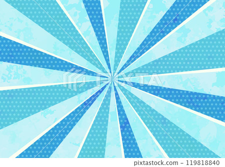 Polka dot, watercolor, sunburst background material (light blue) 119818840
