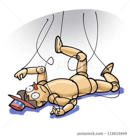 A puppet with its strings cut A puppet with its strings cut 119818949