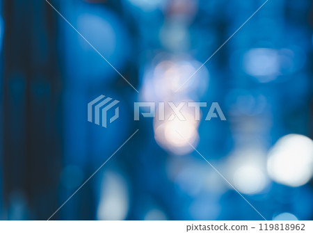 Blue abstract blurred background with bokeh lights 119818962