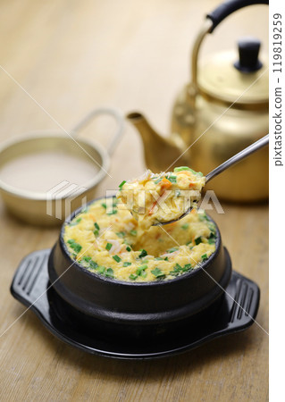 Gyeranchim (Korean-style steamed egg custard) 119819259