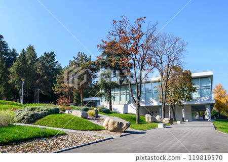 The Museum of Yugoslavia, with Josip Broz Tito grave located in The House of Flowers, the most visited museum in Belgrade, Serbia 119819570