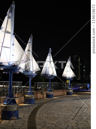 台場遊艇般的海濱街道 台場遊艇般的海濱街道 119819671