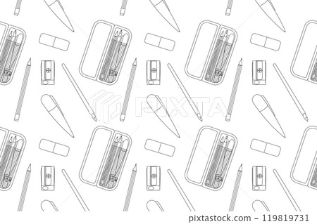 Back to School Pencil Case Coloring Page Back to School Pencil Case Coloring Page 119819731
