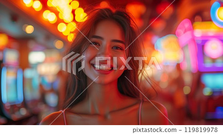 Western women spending lavishly at a casino 02 119819978