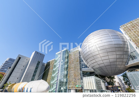 Nagoya City Science Museum on a clear day in Nagoya, Aichi Prefecture Nagoya City Science Museum on a clear day in Nagoya, Aichi Prefecture 119822256