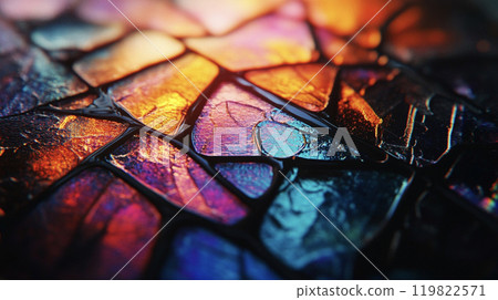 Colorful stained glass background AI image 119822571