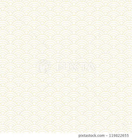 Simple and stylish Japanese modern design background material - Japanese traditional pattern of Seigaiha - Square 119822655