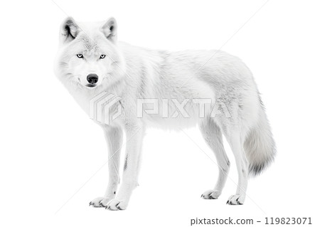 White wolf on transparent background. AI-generated item White wolf on transparent background. AI-generated item 119823071