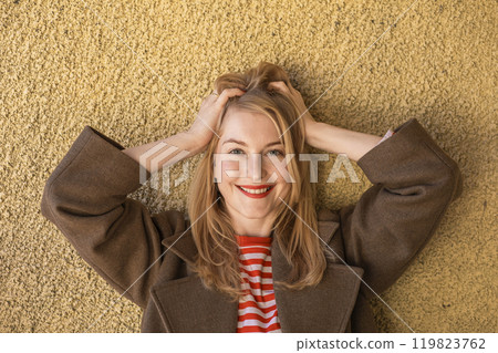 vibrant, happy woman, wellness, lifestyle content, or campaigns focused on positivity and self-care vibrant, happy woman, wellness, lifestyle content, or campaigns focused on positivity and self-care 119823762