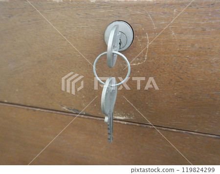 Old desk and key Old desk and key 119824299