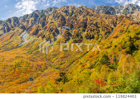 <富山縣>黑部平和立山黑部阿爾卑斯山脈的紅葉 119824401