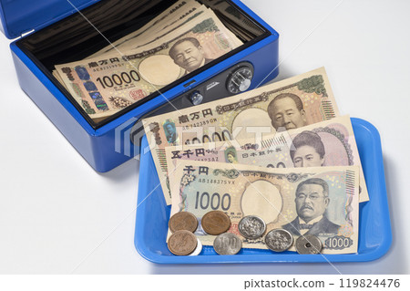 使用手持保險箱和現金提前付款的圖片 119824476
