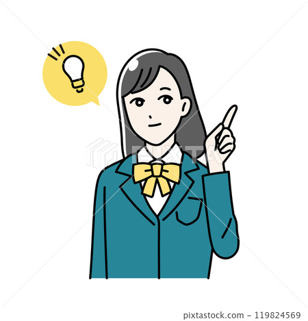 一名學生穿著靈感制服的插圖 119824569