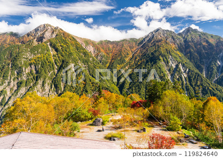 《富山縣》立山秋色黑部阿爾卑斯山脈路線黑部平花園 119824640